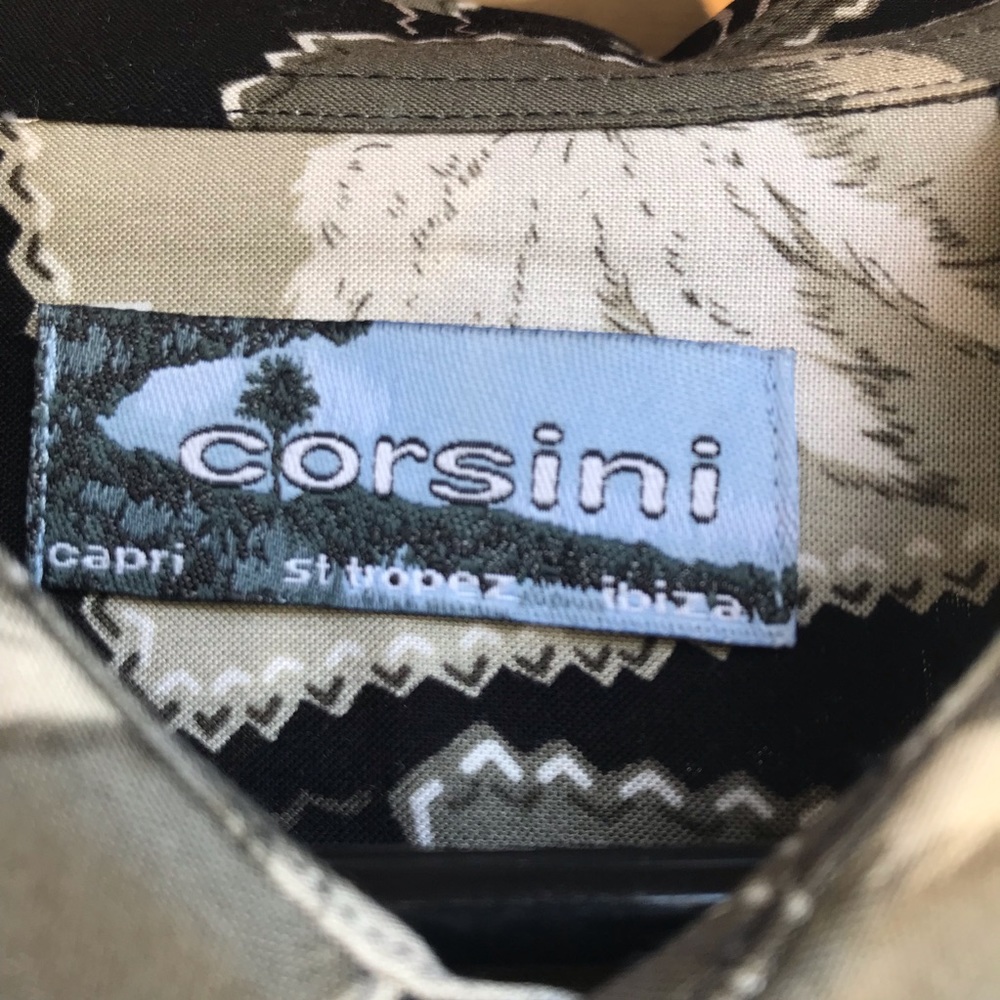 CORSINI Men’s Hawaiian tropical beach vibe short sleeve button down shir… - Picture 4 of 9